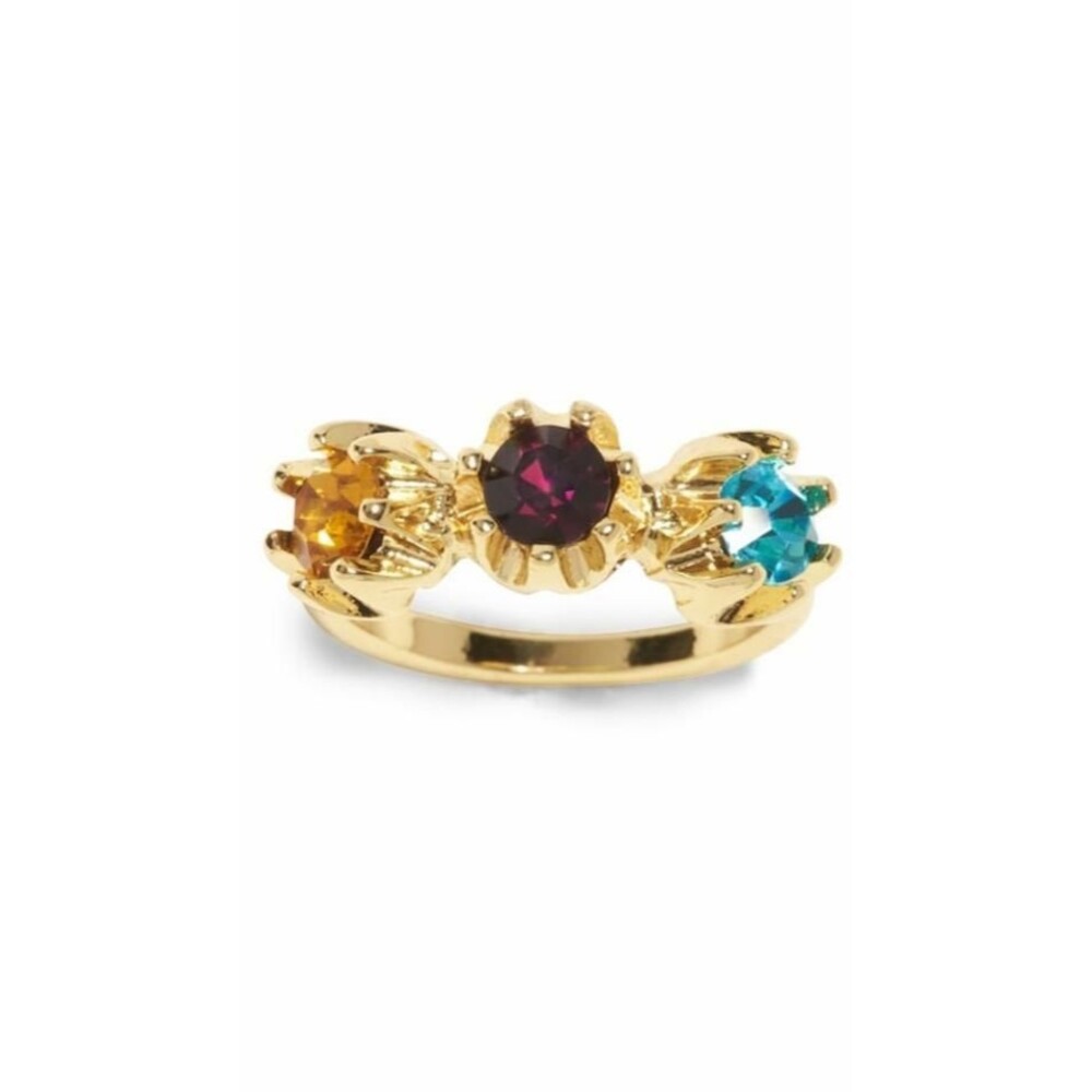Banana Republic Women's Roots of Modern Triple Gemstone Ring Sz 8 NWT 48